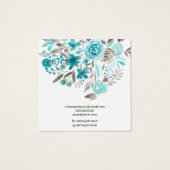 Écran d'oreille turquoise floral (Dos)