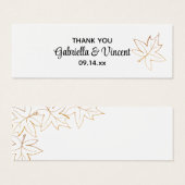 Écran Feuille d'érable d'automne Balises de mariag (Devant & derrière)