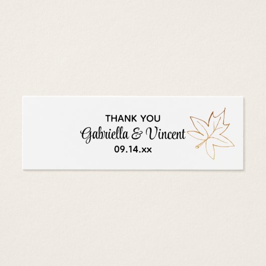 Écran Feuille d'érable d'automne Balises de mariag (Devant)