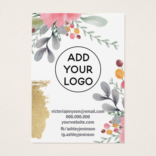 Ecran florale feuille or écran chic oreille (Dos)