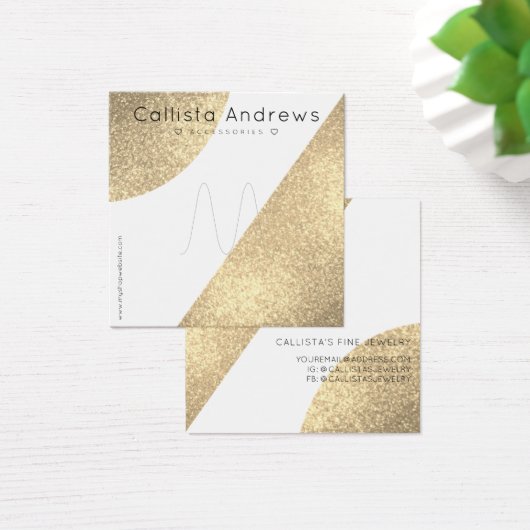 Ecran Geo Heart Parties scintillant en or blanc (Bureau)