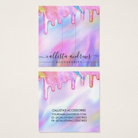 Écran Holographique Unicorn Holographic Parties sc (Devant & derrière)