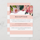 Écran large chic MODERNE avec Rose, Invitation de (Devant / Derrière)