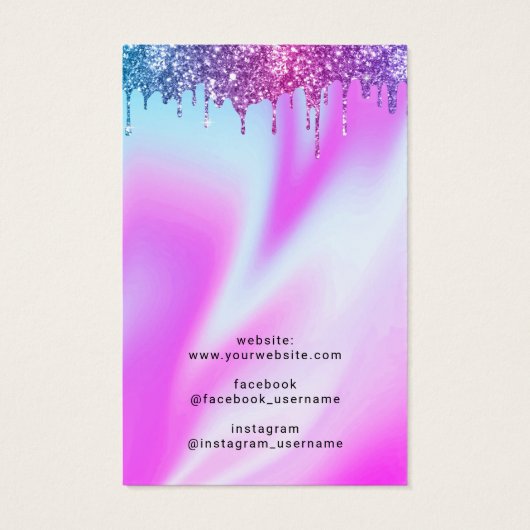 Écran moderne Unicorn Drips Bijoux (Dos)