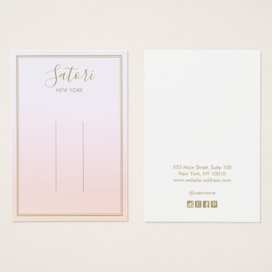 Écran Ombre de script de dégradé rose clair (Devant & derrière)