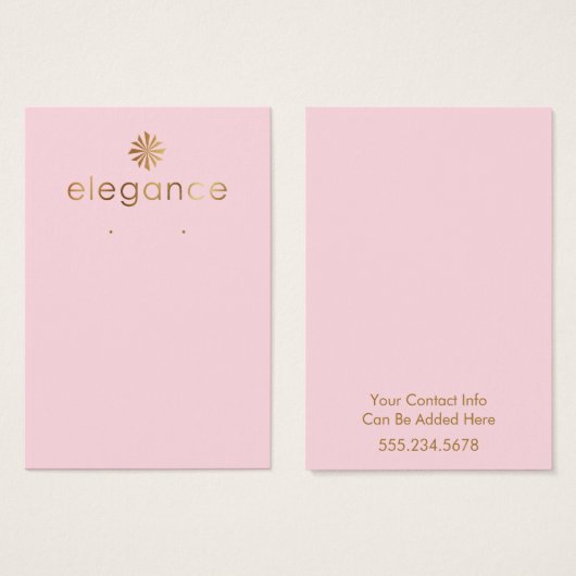 Écran Porte-oreille Rose Pastel Gold Logo (Devant & derrière)