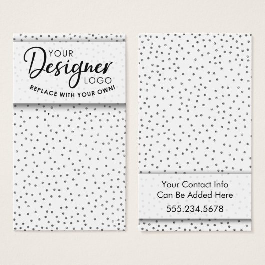 Écran Porte-oreille Silver Confetti (Devant & derrière)