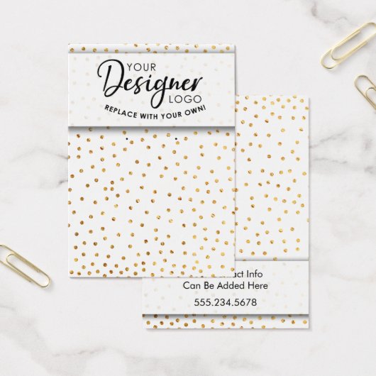 Écran Porte-oreilles du logo Faux Gold Confetti (Bureau)