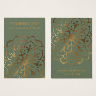 Écran Porte-oreilles Gold Mandala & Olive Green