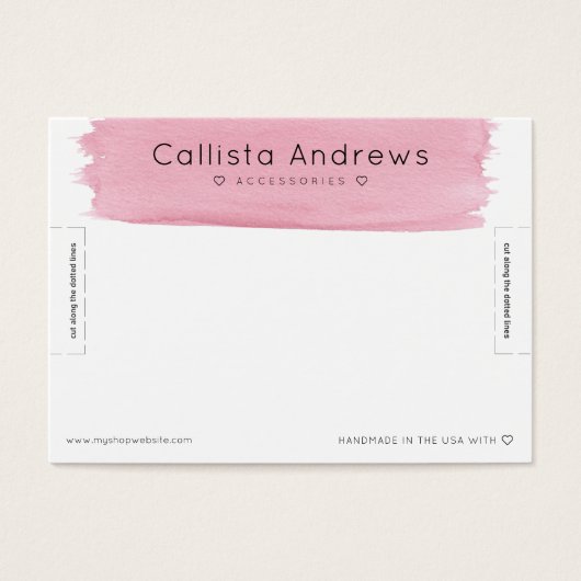 Écran rose blanc Aquarelle Bracelet (Devant)