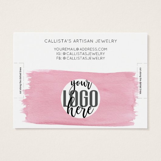 Écran rose blanc Aquarelle Bracelet (Dos)