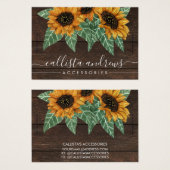 Écran Russe Tournesol Bois Aquarelle Bracelet (Devant & derrière)