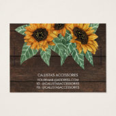 Écran Russe Tournesol Bois Aquarelle Bracelet (Dos)