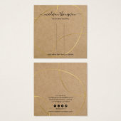 Écran Rustique Kraft Gold Clip (Devant & derrière)