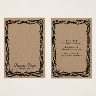 Écran Rustique Kraft Thorn Vine Bijoux d'oreille