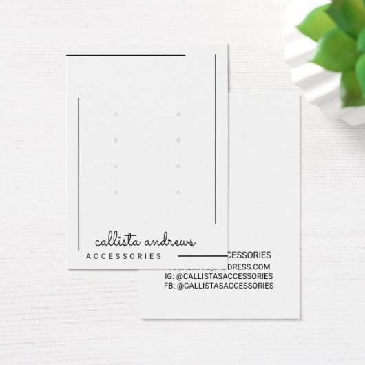 Ecran Simple Blanc Bordure Noire Boucles d'oreille (Bureau)