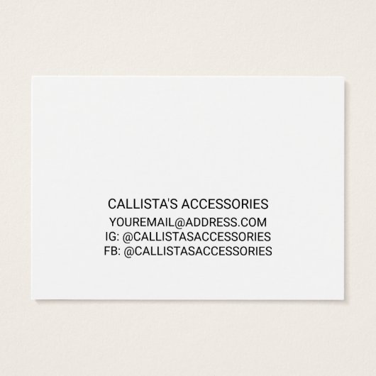 Ecran Simple Blanc Bordure Noire Boucles d'oreille (Dos)