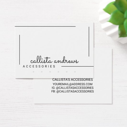 Ecran Simple Blanc Bordure Noire Boucles d'oreille (Bureau)