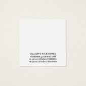 Ecran Simple Blanc Bordure Noire Boucles d'oreille (Dos)