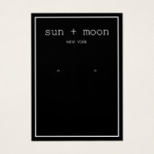 Écran simple Noir moderne de bijoux d'oreille (Devant)