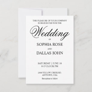 Écran transparent des invitations de mariage