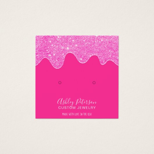 Écrans à gouttes de parties scintillant rose néon  (Devant)