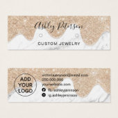 Écrans de parties scintillant en marbre or boucles (Devant & derrière)