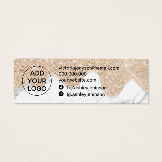 Écrans de parties scintillant en marbre or boucles (Dos)