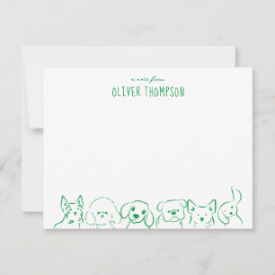 Écraser Une Note De La Carte De Croquis Animale De