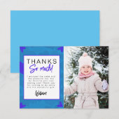 Écraseur de coeur Enfants Photo Anniversaire Merci (Devant / Derrière)