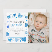 Écraseur de coeur Enfants Photo Anniversaire Merci (Devant)