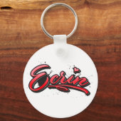 Ecrin red Heart Graffiti Schlüsselanhänger Sleutelhanger (Voorkant)