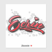 Ecrin rouge Heart Graffiti Autocollant Sticker (Feuille)