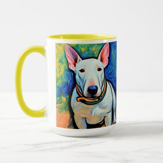 Ecrire Bull Terrier crayon regarder art café tasse (Gauche)