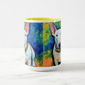 Ecrire Bull Terrier crayon regarder art café tasse (Centre)