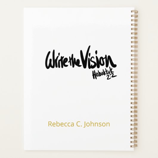 Écrire la vision Écriture chrétienne personnalisée (Dos)