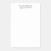 ÉCRIRE LES NOTES POST-IT (Devant)