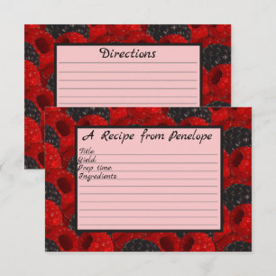 Écrire sur la carte de recette Juicy Berry Motif e