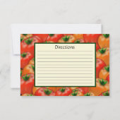 Écrire sur la carte de recette Motif de tomate jut (Dos)