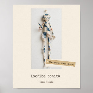 Écris joliment — Jouets de Tissu Affiche