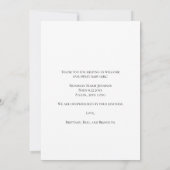 Écrit à la main votre Baby shower photo Merci (Dos)