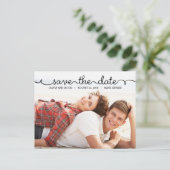 Écrit Avec Amour Enregistrer La Date Carte Postale (Debout devant)