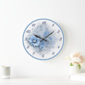 Écrit Dans Floral Blue Wall Horloge (Maison)