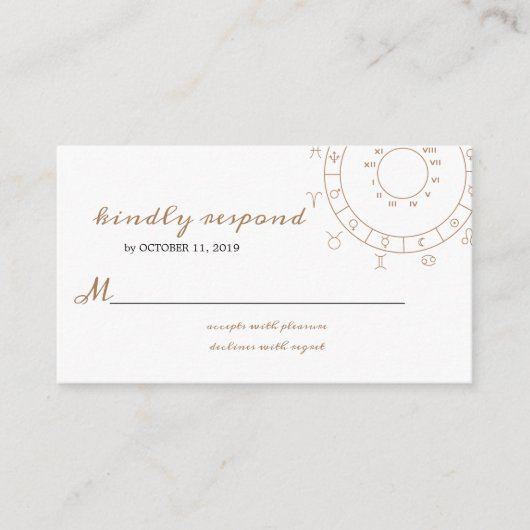 Écrit dans la carte RSVP de mariage des étoiles (Devant)