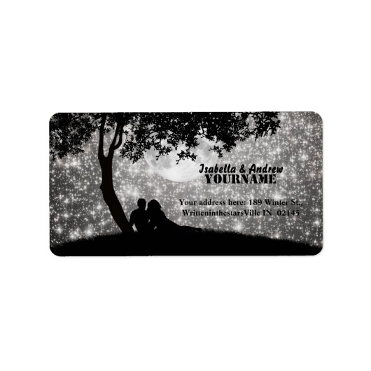 Écrit dans le Étiquette de adresse des étoiles (Devant)