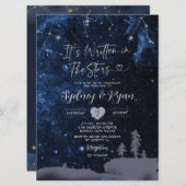 Écrit dans le Faire-part de mariage des étoiles (Devant / Derrière)