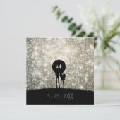 Écrit dans le faire-part de mariage d'étoiles (Debout devant)