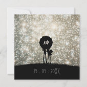 Écrit dans le faire-part de mariage d'étoiles (Devant)