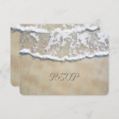 Écrit dans le Sand Beach Wedding RSVP (Devant / Derrière)