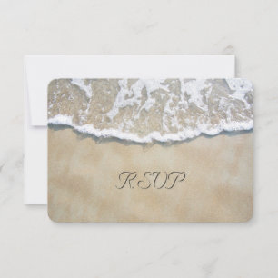 Écrit dans le Sand Beach Wedding RSVP